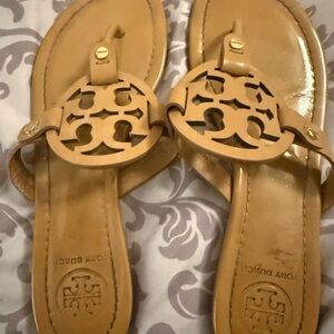 Tory Burch Beige Leather Sandals